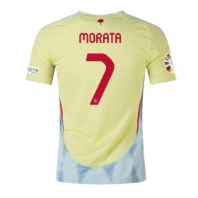 Spania Alvaro Morata #7 Borte skjorte EM 2024 Kortermet